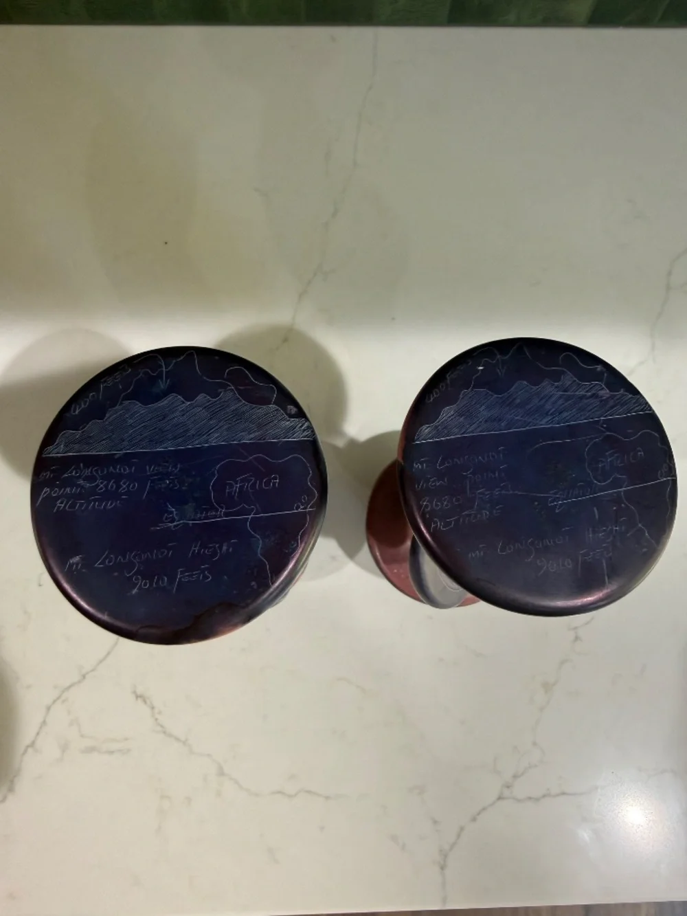 Pair Hand Carved Kenya Soapstone Candlesticks